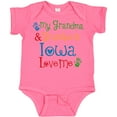 thumbnail image 3 of Inktastic Iowa Grandma Grandpa Loves Me Boys or Girls Baby Bodysuit, 3 of 5