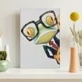 thumbnail image 3 of WFSposter Frog Painting Funny Animal with Glasses Canvas Art Framed Frog Picture Wall Decor for Bedroom Bathroom Gentleman Frog Poster, 3 of 7