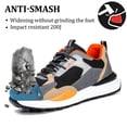 thumbnail image 3 of AUXDIQ Safety Trainers Men Women Steel Toe Cap Work Shoes Comfy Construction Industrial Sneakers, 3 of 6
