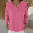 thumbnail image 2 of Breezora Chandail en Tricot à la Mode pour Femmes avec Col Rond Manches Longues Ajusté Confortable Décontracté pour Style Moderne Taille TTG Rose Vif, 2 of 4