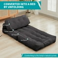 thumbnail image 3 of Mjkone Folding Sofa Bed, Convertible Couch Sleeper,Fold Out Couch Bed,Floor Couch with Foam for Living Room/Bedroom,Dark Gray, 3 of 7