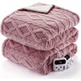thumbnail image 1 of JoanKaren 84"X90" Electric Heated Blanket Queen,Dual Control Fast Heating Blanket with 10 Heating Level & 1-10 Hour Auto Off,Dusty Pink, 1 of 10