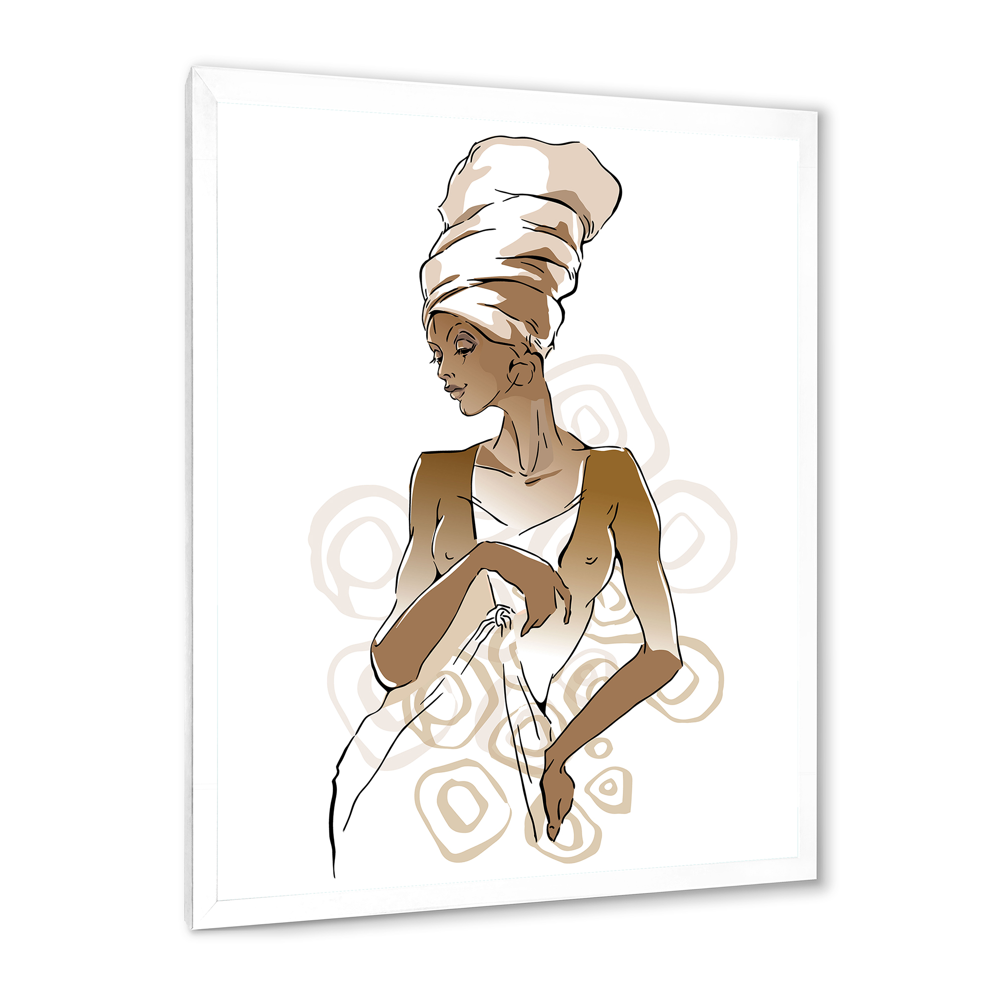 Designart 'Abstract African American Woman Portraits' Modern Framed Art Print