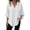 White, variant on Cmfcve Turn Down Collared Shirts for Women 3/4 Sleeves V Neck Blouses Casual Loose Fit Pullover Summer Tops