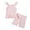Pink, variant on Siilsaa Girl Outfit Sets Toddler Girls Summer Outfits Elastic Drawstring T-Shirt Crop Top and Elastic Waist Shorts Set White,80