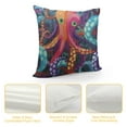 thumbnail image 4 of JEUXUS  Square Throw Pillow Covers Cartoon Funny Colorful Octopus Tentacle Pattern Pillow Cases Decorative for Home Bedroom Sofa Pillowcases Standard Size, 4 of 5