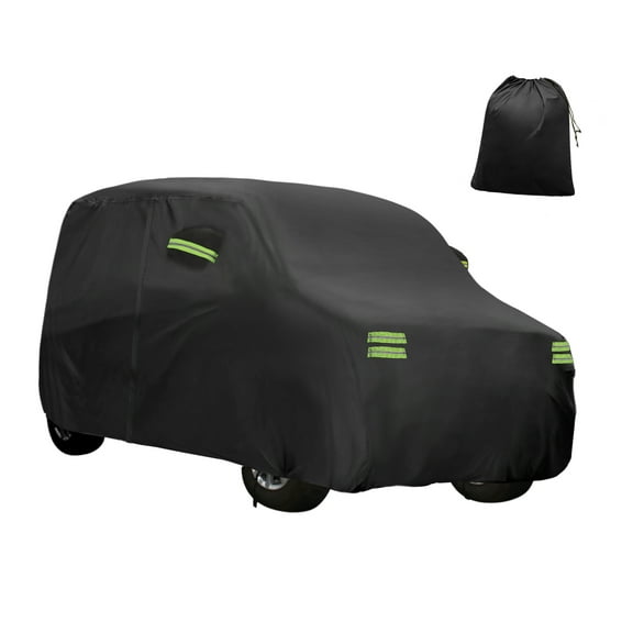 Unique Bargains Waterproof Car Cover With Hook for Honda N-BOX Inner Cotton Black 350x148x165cm