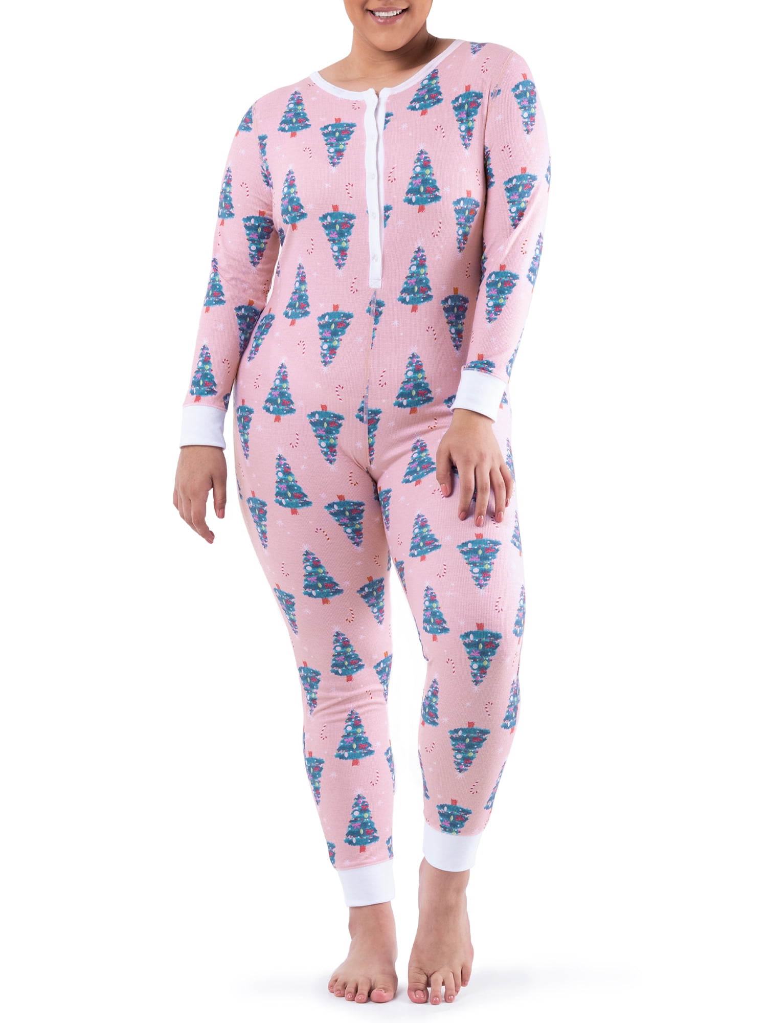 Fruit of the Loom Women's and Women's Plus Long Underwear Waffle Thermal Union Suit