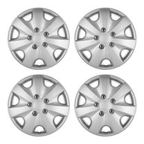 (4 Pack)15 inch Universal Wheel Rim Cover Hubcaps Snap on Car Truck Fit R15 Tire-Silver