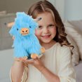 thumbnail image 4 of Cute Highland Cow Stuffed Animal,Animal Cattle Plush Farm Toy,10.5 inches Two Color Realistic Cow Plush Toy,Farm Plushie Christmas Birthday Present for Boys Girls Kids Grandchildren(Blue), 4 of 6
