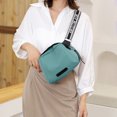 thumbnail image 4 of Bolso de concha para mujer con correa ancha ajustable Bolso bandolera para viajes Trabajo Shopper (Verde), 4 of 5