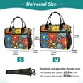 thumbnail image 4 of FORMRS Insulated Lunch Bag for Work School Unisex Large Capacity Cooler with Shoulder Strap, Cartoon Flowers, 4 of 6