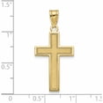 thumbnail image 2 of 10K Yellow Gold Large Satin Cross Pendant (31 X 16) Made In United States -Jewelry By Sweet Pea, 2 of 5