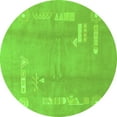 thumbnail image 1 of Ahgly Company Indoor Round Abstract Green Modern Area Rugs, 4' Round, 1 of 4