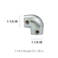 thumbnail image 2 of Galvanized 1-1/4-in 0°-11° Elbow fits Pipe O.D. 1.66-in, 2 of 4