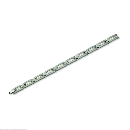 Brushed Mens Link Bracelet - Titanium Brushed Mens Link Bracelet 8.5