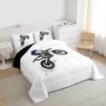 thumbnail image 3 of jejeloiu Extreme Sport Game Twin Comforter Sets,Green Dirt Bike Bedding Set For Boys Men Reversible 2pcs, 3 of 8
