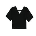 thumbnail image 2 of BAR III Womens Black 3/4 Sleeve V Neck Top XS, 2 of 2