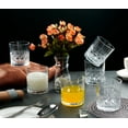 thumbnail image 5 of Lorren Home Trends 11 Ounce Double Old Fashion Drinking Glass-Textured Cut Glass, Set of 6, 5 of 6