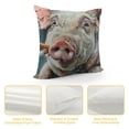 thumbnail image 4 of Fenyluxe Pillow Covers Abstract Adorable Funny Animal Pig Throw Pillow Covers Square Pillowcase Cushion Cover for Home Sofa Couch Car Decoration 18x18in, 4 of 5