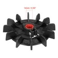 thumbnail image 2 of 2Pcs 116*14mm Round Shaft Replacement Black Plastic 12 Impeller Motor Fan Vane, 2 of 3