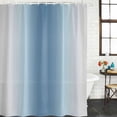 thumbnail image 2 of Blue Grey Ombre Shower Curtain, Waterproof Shower Curtains for Bathroom, Farmhouse Gradient Minimalist Washable Fabric Bathtub Curtain Set Bath Decor with 12 Hooks Stall 36"x72", 2 of 8