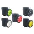 thumbnail image 5 of 4 unids/set de neumáticos y llantas de telemando de plástico duro de 28mm, neumático mm para coche de telemando HSP blanco CUTICAT mini neumáticos de carreras, 5 of 5