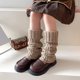 thumbnail image 5 of Calcetines de punto de otoño e invierno Lolita bonitos para niños, estilo coreano JK, calcetines cálidos de lana con reborde hasta la mitad de la pantorrilla para niñas, 5 of 6