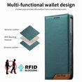 thumbnail image 3 of Wallet Case for Samsung Galaxy A54 5G with RFID Blocking, Magnetic Flip Cover, Card & Cash Slots Green, 3 of 7
