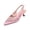Pink, variant on Hollow Out Cutout Slingback Kitten Heels Formal Evening Dinner, Pointed Toe Buckle Strap Pumps Daily Office Commuting, Comfortable Elegant Dress Shoes Weekend Party Gathering, White 7