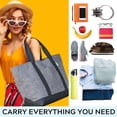 thumbnail image 6 of Creative Green Life Unisex Canvas Tote Bag, Gray, 6 of 8
