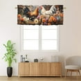 thumbnail image 2 of Rooster Kitchen Valance Curtain Rod Pocket Farm Chicken Rustic Farmhouse Floral Flower Country Retro Privacy Window Valances for Living Room Kitchen 54 by 18 in, 1 Panel, 2 of 6