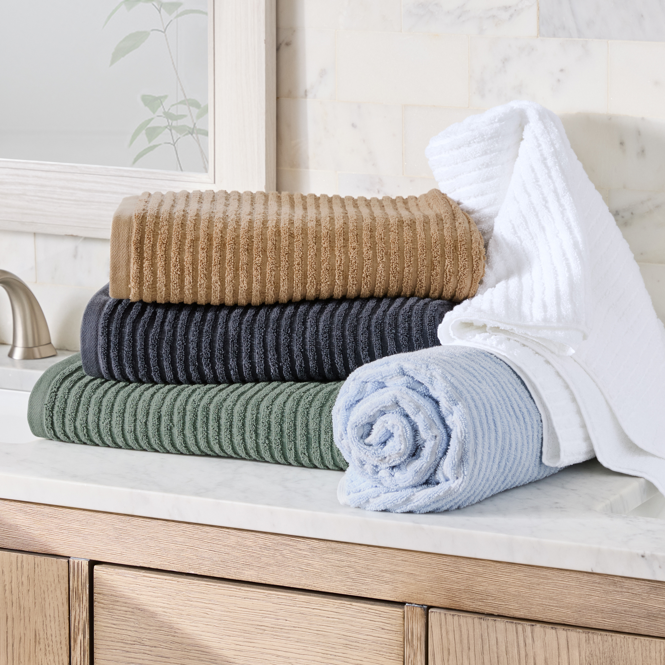 Set de 6 toallas de baño PowerLoft de Better Homes & Gardens, Greystone 2