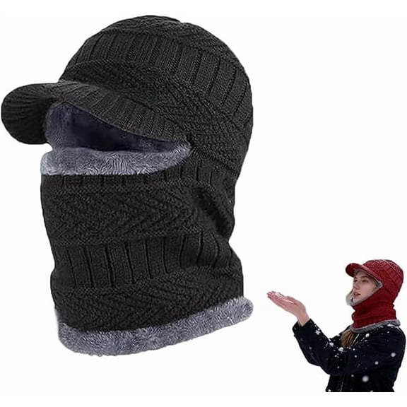 Buy one get ten free,Winter Full guard Beanie, Fullguard Full Coverage Winter Hat with Mask & Earflap, Warm Fleece Knitted Hats for Cold Weather