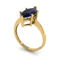 thumbnail image 2 of 2.5 ct Marquise Cut Simulated Blue Sapphire Solitaire 14K Yellow Gold Womens Engagement Ring, 2 of 5