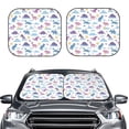 thumbnail image 2 of Windshield Sun Shade, Dinosaur Print N Foldable Car Sun Shade Windshield For Front, 2 Pieces, 2 of 4