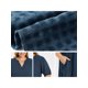 thumbnail image 5 of Vestido de cuadros de talla grande para mujer Grace & Grandeur, con cuello de pico, mangas abullonadas, midi, de capas, casual, para primavera y verano, con bolsillos, 4X azul marino, 5 of 6