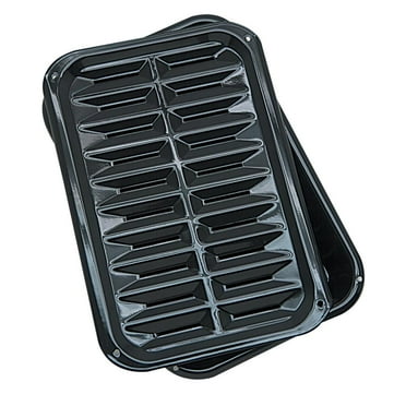 Range Kleen Air Fry Bake and Broiler 12.75-Inch Rectangular Porcelain Grill Pan