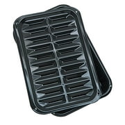 Range Kleen Air Fry Bake and Broiler 12.75-Inch Rectangular Porcelain Grill Pan
