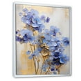 thumbnail image 2 of Designart "Exquisite Violets In Blue And Gold Hues II" Violets Floater Framed Canvas Art Print, 2 of 5