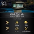 thumbnail image 3 of Classy Caps Colonial Solar Post Cap - Fits 3.5"x3.5" (4x4 Nominal) Posts - Black Aluminum, 3 of 8