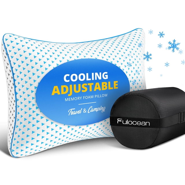 Almohada Fulocean Cooling de espuma viscoelástica triturada para viajes y acampadas