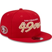 Men's New Era Scarlet San Francisco 49ers Main Script 9FIFTY Snapback Hat