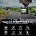 thumbnail image 3 of Cámara para Salpicadero de Coche, 4K 1080p Dash Cam Cámara Grabadora WiFi Trasera Delantera para Coches con Control de Aplicación, Sensor G, Grabación en Bucle, 3 of 5