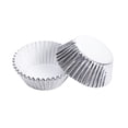 thumbnail image 1 of Toystoory Nuevo 100 piezas de papel de aluminio dorado/plateado/rojo/morado/verde para hornear muffin cup cake wrappers case Herramientas y accesorios para hornear plata Toystoory HA0096-05B, 1 of 6
