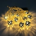 thumbnail image 2 of FFENYAN Halloween Moroccan Pattern Ball Light String Christmas Thanksgiving Room Garden Festive Metal Ball Decorative Hanging Lights Decoration Lights, 2 of 9
