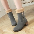 thumbnail image 2 of Women's Winter Boots, Ankle Boots with Chunky Heel for Warm & Comfortable Snow Outdoor Wear, 2 of 9