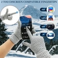 thumbnail image 3 of 6 Pcs Women's Winter Ear Muffs Gloves Sets Knit Touch Screen Gloves Foldable Earmuffs, 3 of 6