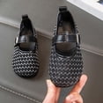 thumbnail image 5 of WEIGFI Children'S Sandals Closed Toe Breathable Mesh Ballet Soft Sole Casual Lightweight Adjustable Strap Adorable Beach Shoes,Black,11-11.5 Years, 5 of 7