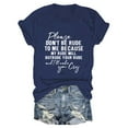 thumbnail image 2 of Uooqdmx Plus Size Tops for Women Short Sleeve Shirts for Women Funny Saying T Shirt Short Sleeve Crewneck Sarcastic Tee Casual Tops Casual Tops for Women Navy M, 2 of 3